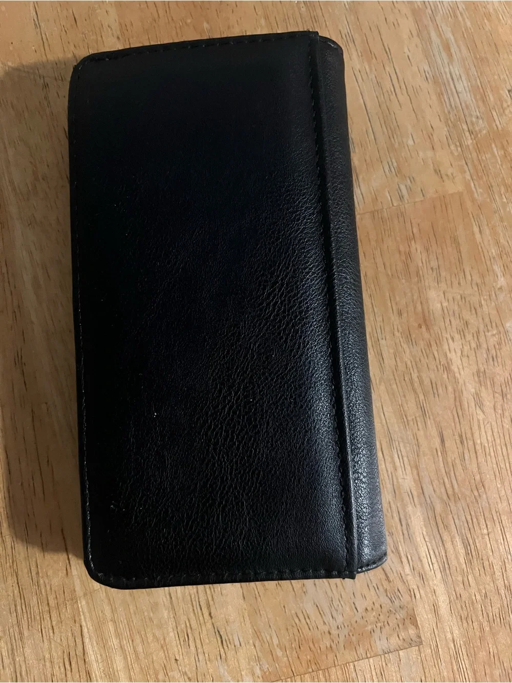 Nautica Black Leather Card & Key Holder